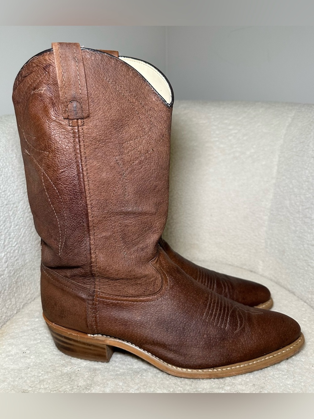 Dingo Vintage 80”s Men’s Brown Leather Western Cowboy Boots Western Bohemian 10